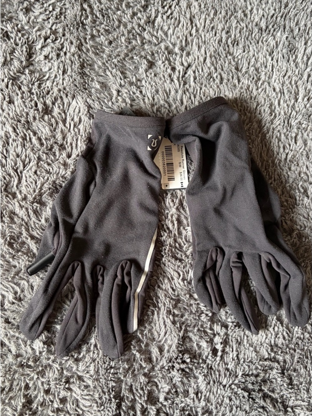 Lululemon Running Lightweight Black Touchscreen Gloves
